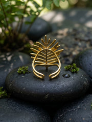 Rich Leaf Openwork Statement Ring