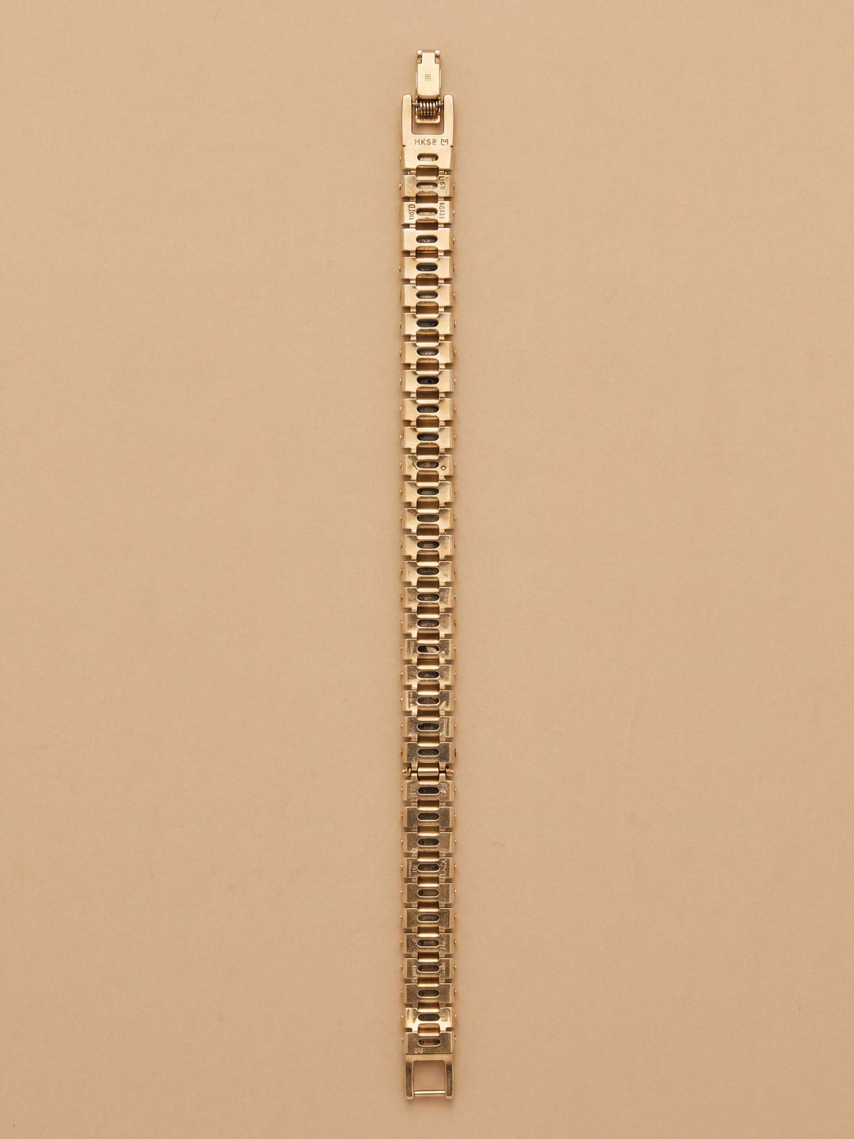 Golden White Crystal Link Bracelet