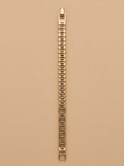 Golden White Crystal Link Bracelet