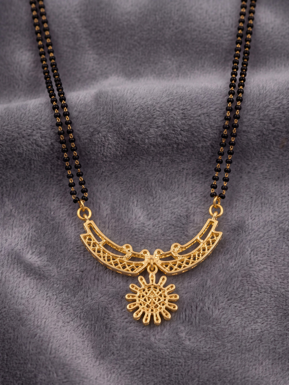 Chandni Floral Kundan Mangalsutra Set