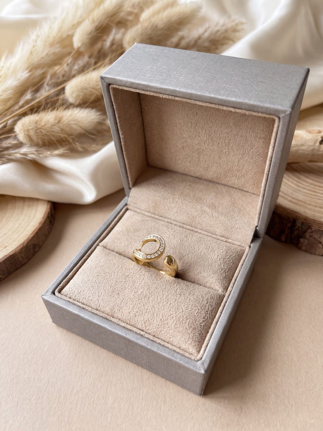 Grace Teardrop Open Wrap Ring