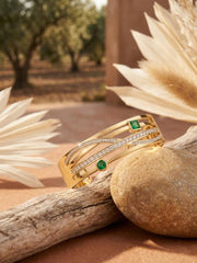 Elite Emerald Criss-Cross Kada