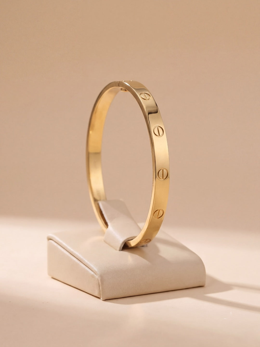 Moonlight Gold-Plated Kada Bracelet