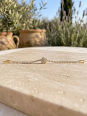 Flora Crystal Gold Bracelet