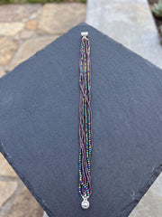 Purple Crystal Multi-Strand Magnetic Necklace