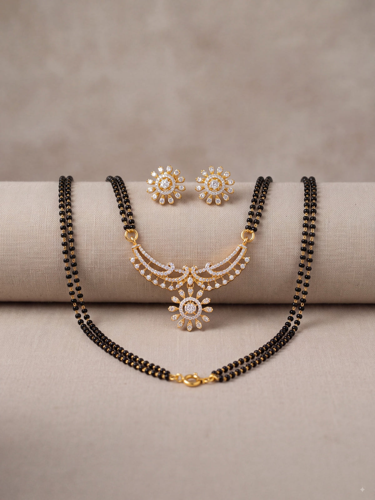 Chandni Floral Kundan Mangalsutra Set