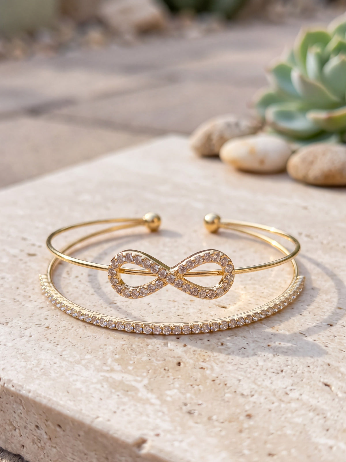 Infinity Love Gold Cuff
