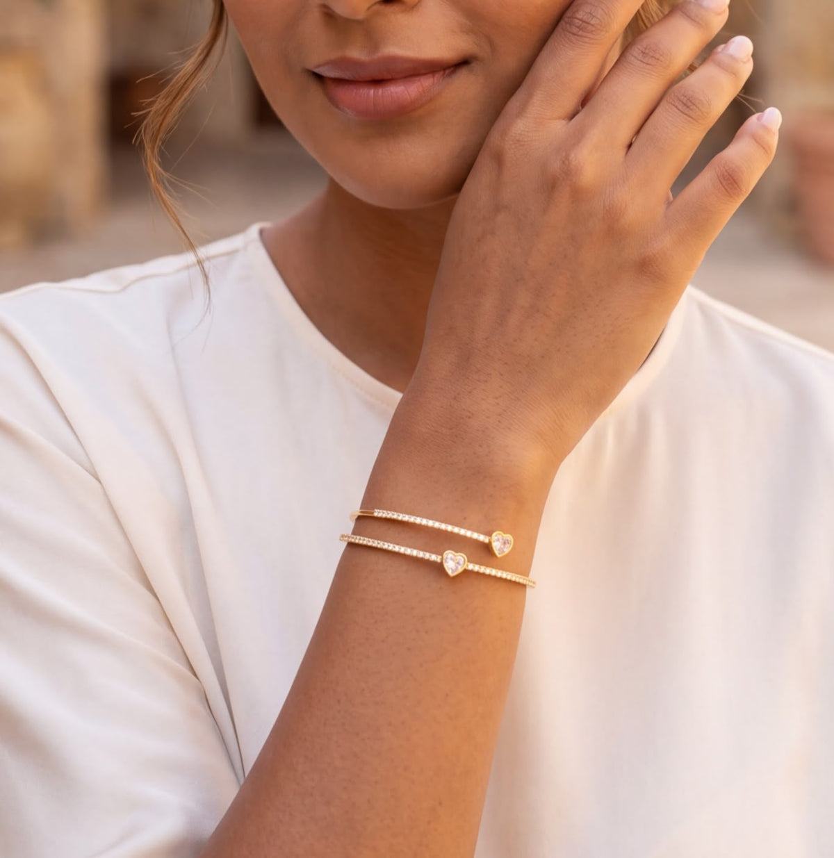 Honey Heart Gold Cuff