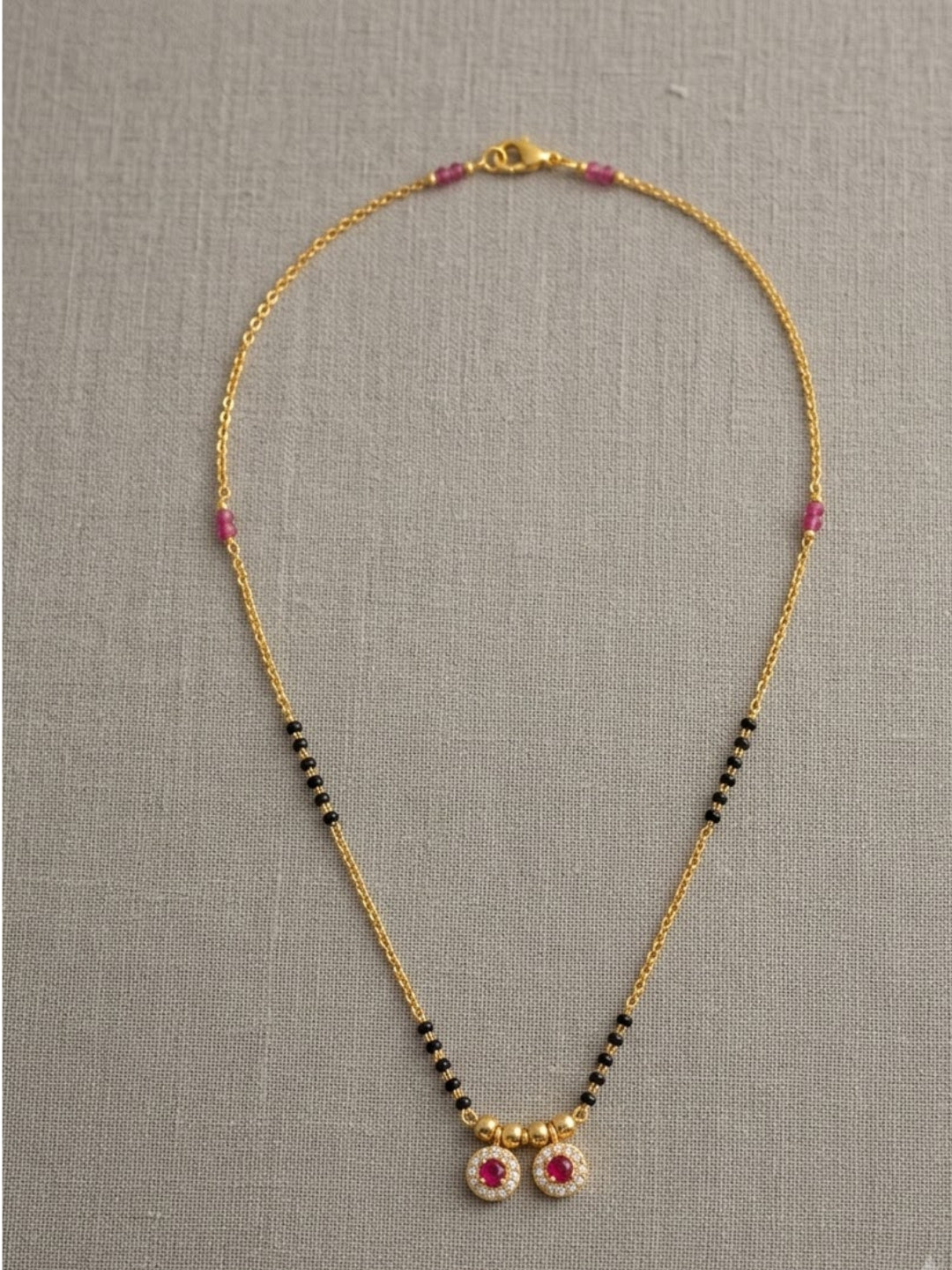 Lakshimi Double Circle Pendant Mangalsutra