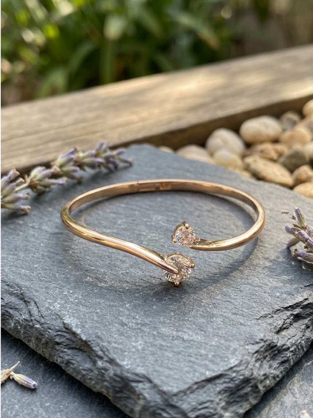 Opal Rose Gold Open Cuff