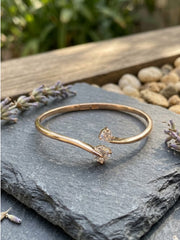 Opal Rose Gold Open Cuff