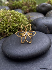 Rich Butterfly Crystal Statement Ring