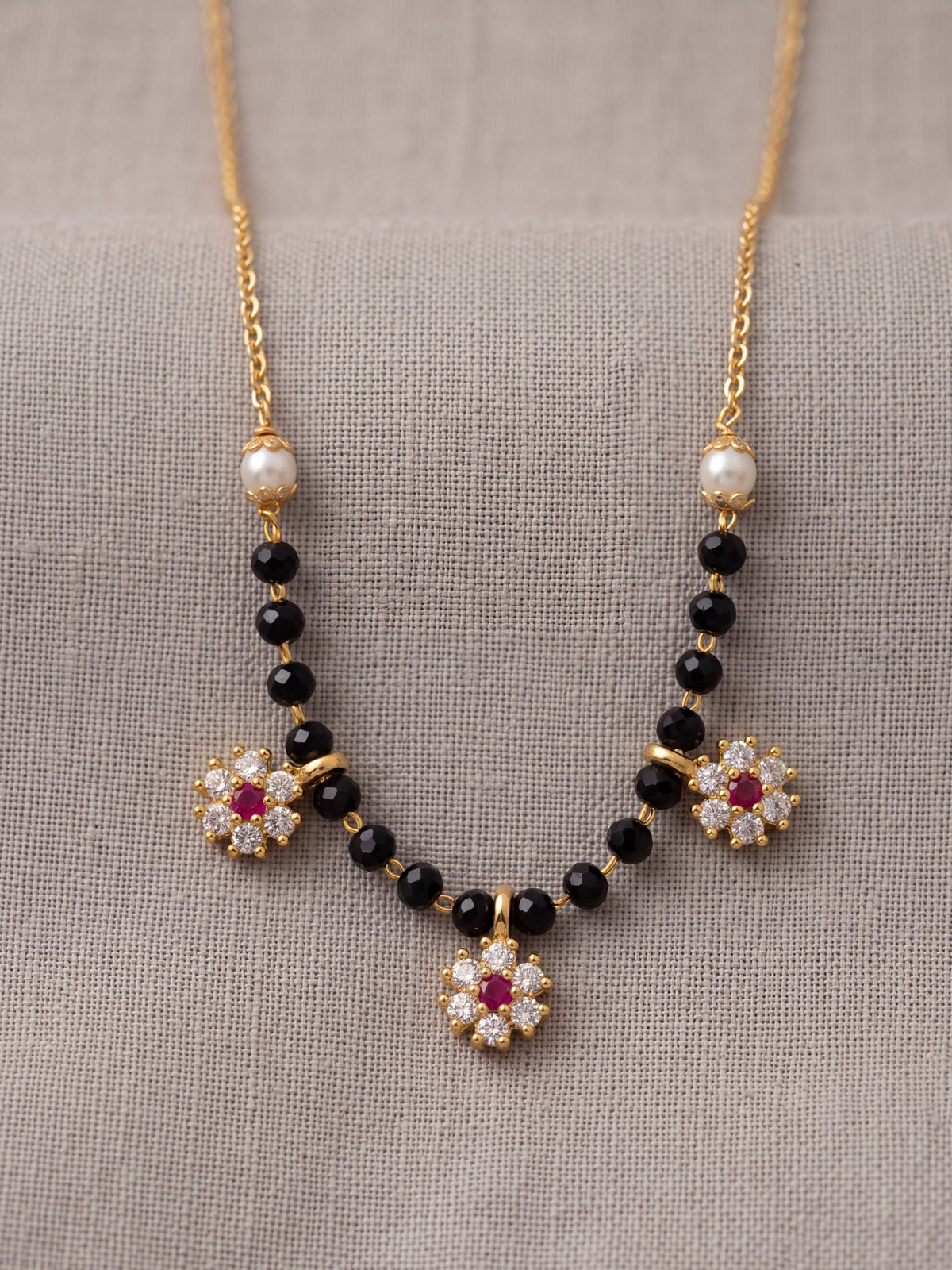 Gauri Floral Pearl Mangalsutra