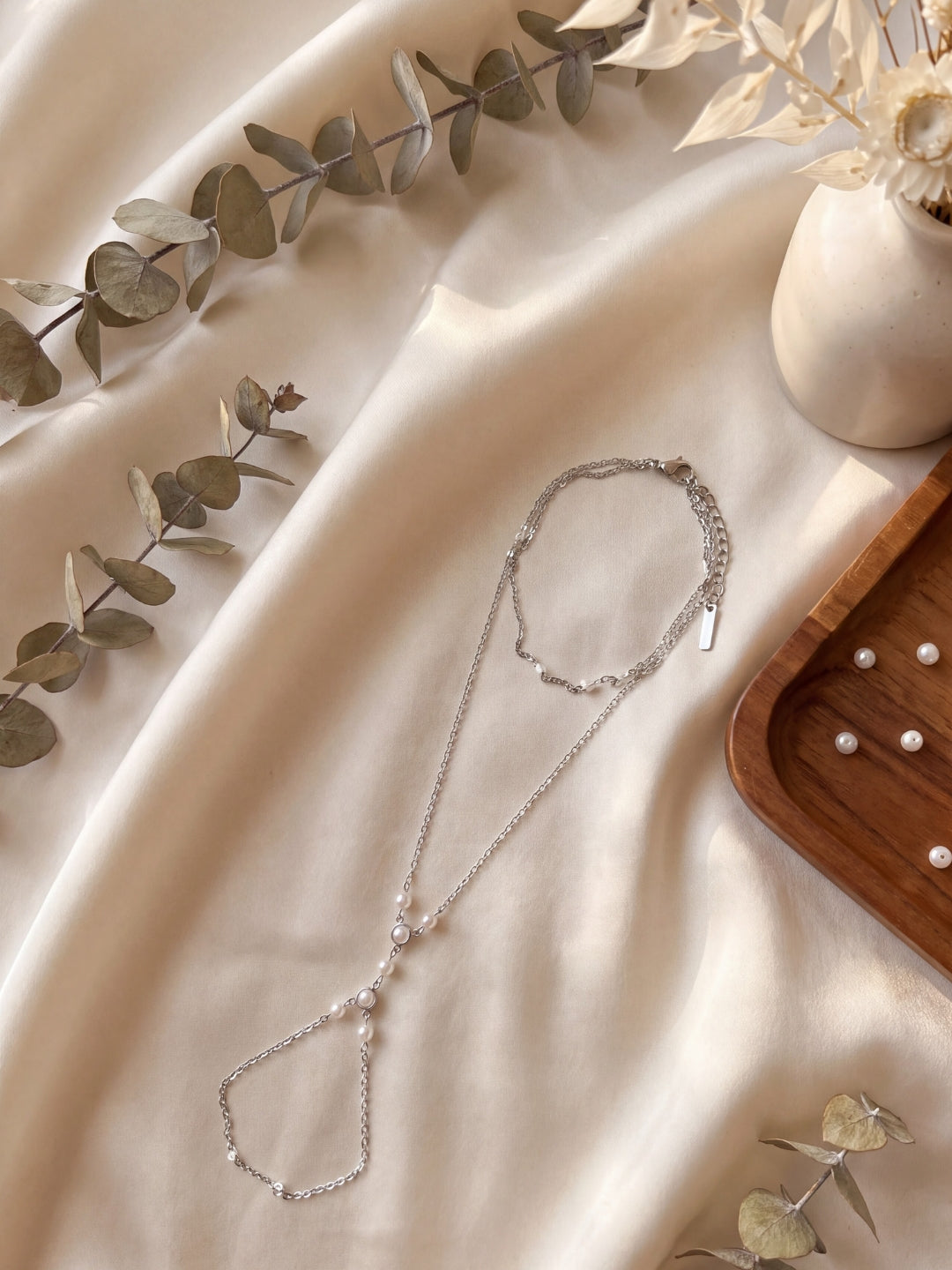 Solina Pearl Silver Haath Pan