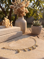 Mystic Glow Gold Charm Anklet