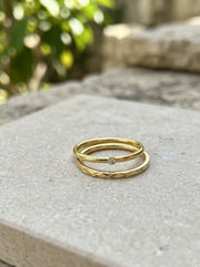 Twin Edge Two-Piece Stackable Ring Set