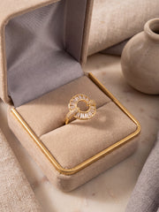 Orbit Circular Halo Crystal Ring