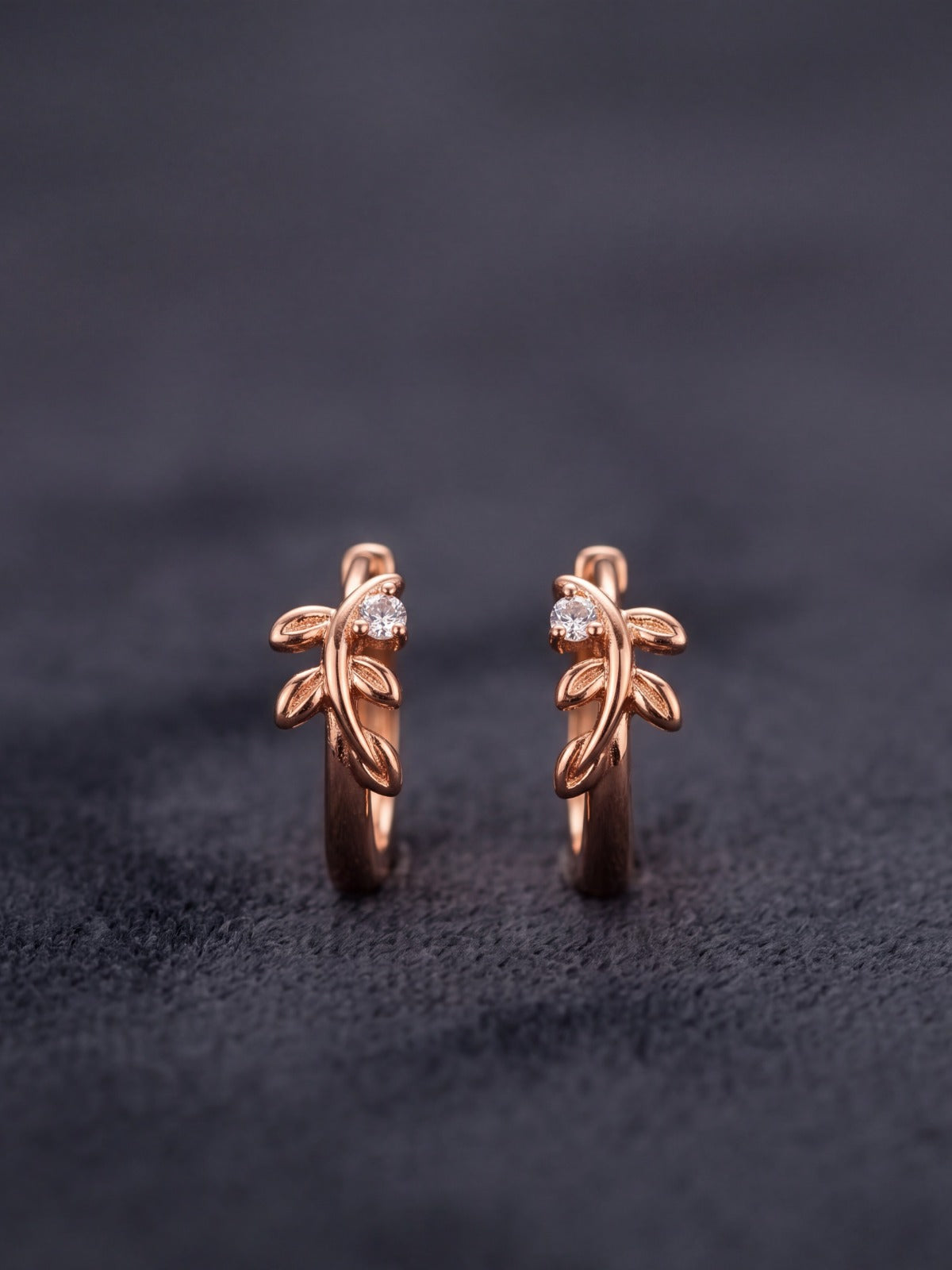 Leaf Bali Minimal Hoop Earrings