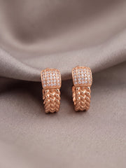 Bold White Bali Twist Hoop Earrings