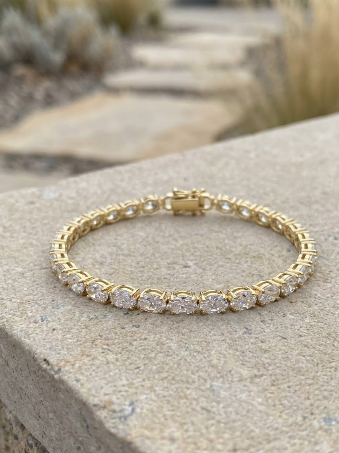 Diamond Knot Crystal Link Bracelet