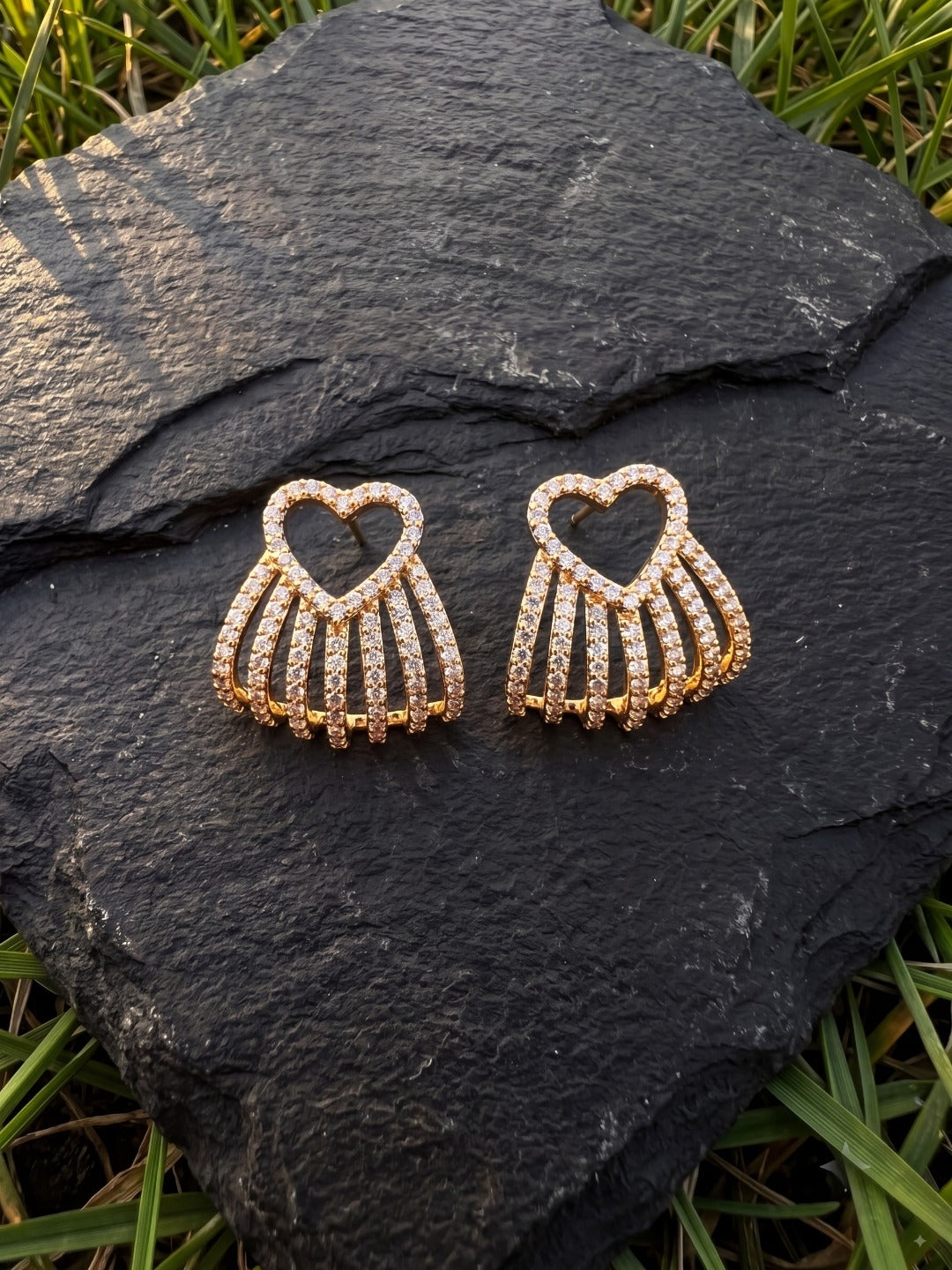 Love Bloom Heart Stud Earrings