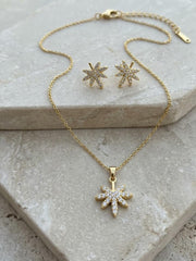 Frost Bloom Star Necklace Set