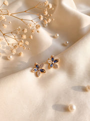 Lily Blue Butterfly Stud Earrings