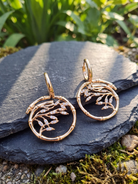 Pure Light Floral Drop Earrings