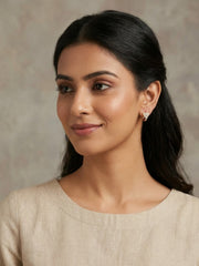 Lovely Heart Pavé Stud Earrings