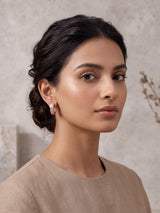 Bold White Bali Twist Hoop Earrings