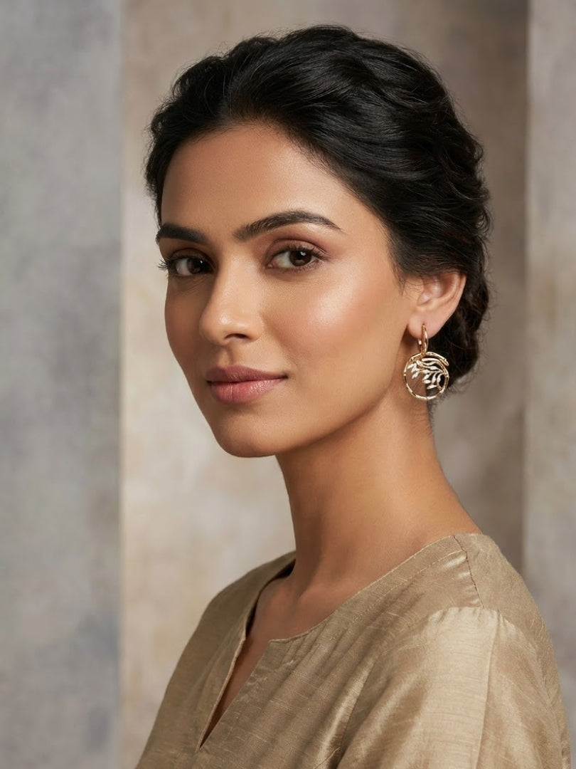 Pure Light Floral Drop Earrings
