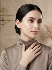 Silk Line Pavé Bypass Ring