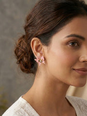 Pink Wings Butterfly Stud Earrings