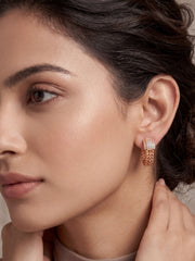 Bold White Bali Twist Hoop Earrings