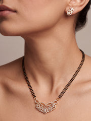 Rasika Curved Floral Mangalsutra Set
