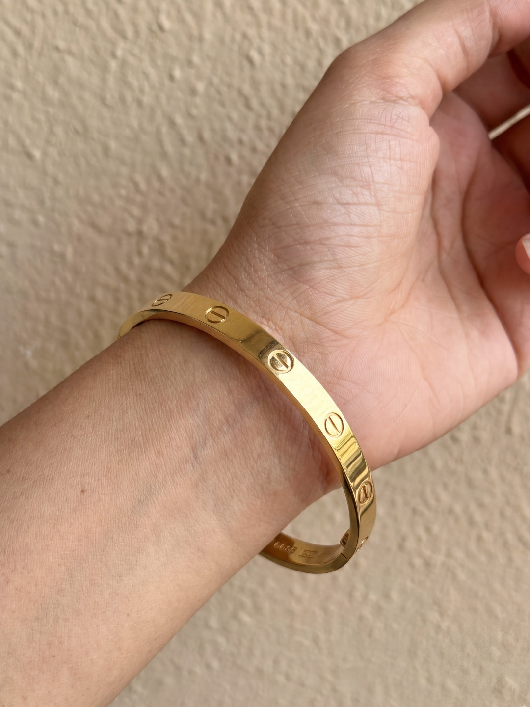 Moonlight Gold-Plated Kada Bracelet