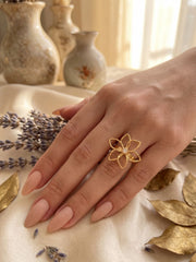 Rich Butterfly Crystal Statement Ring