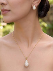 Berry Shine Teardrop Necklace Set