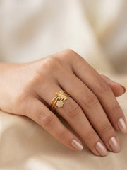 Flora Butterfly Crystal Ring