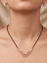 Mohini Crescent Stone Mangalsutra Set
