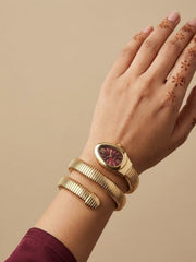 Serpentine Rose Gold Luxe Watch