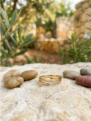 Silk Line Pavé Bypass Ring