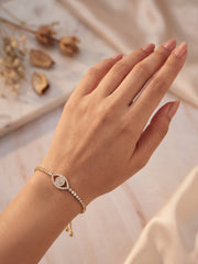 Evil Eye Diamond Bolo Bracelet