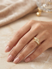 Brilliant Beauty Geometric Ring