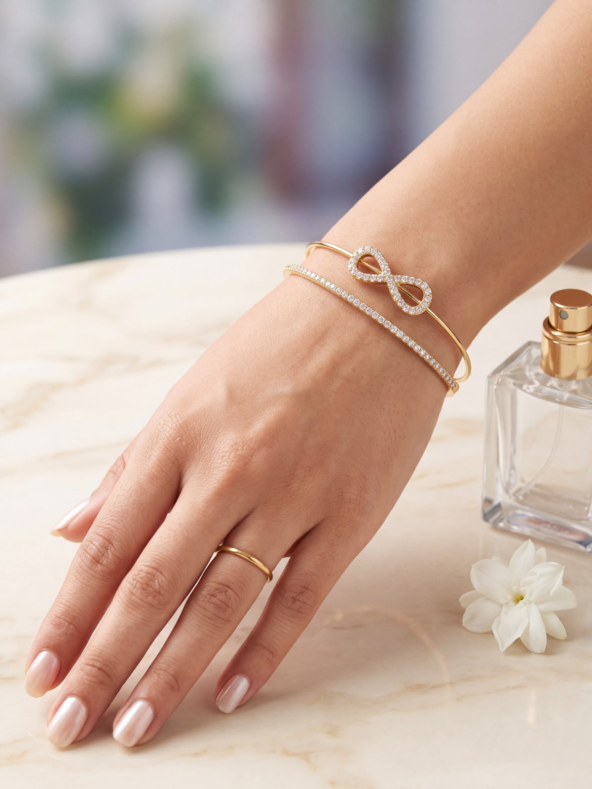 Infinity Love Gold Cuff