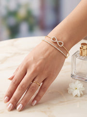 Infinity Love Gold Cuff