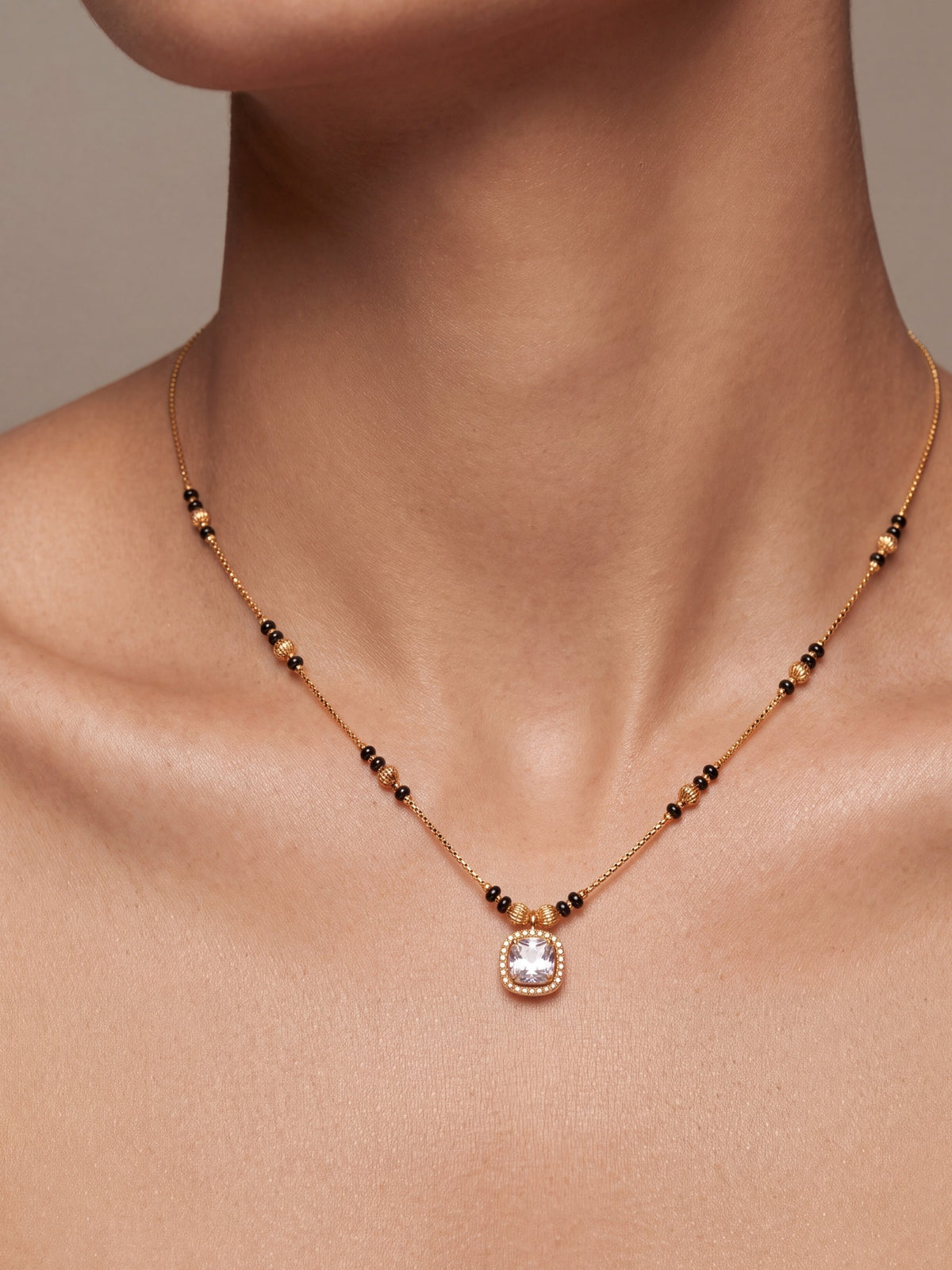 Laadli Square Solitaire Mangalsutra
