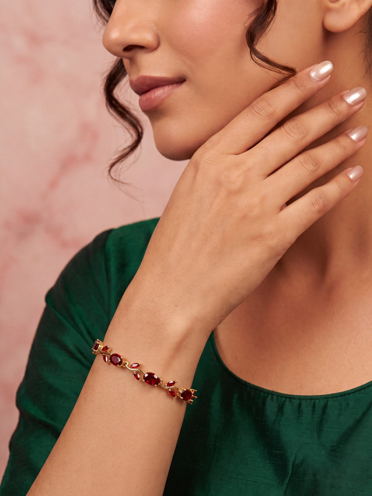 Tulip Love Maroon Bracelet