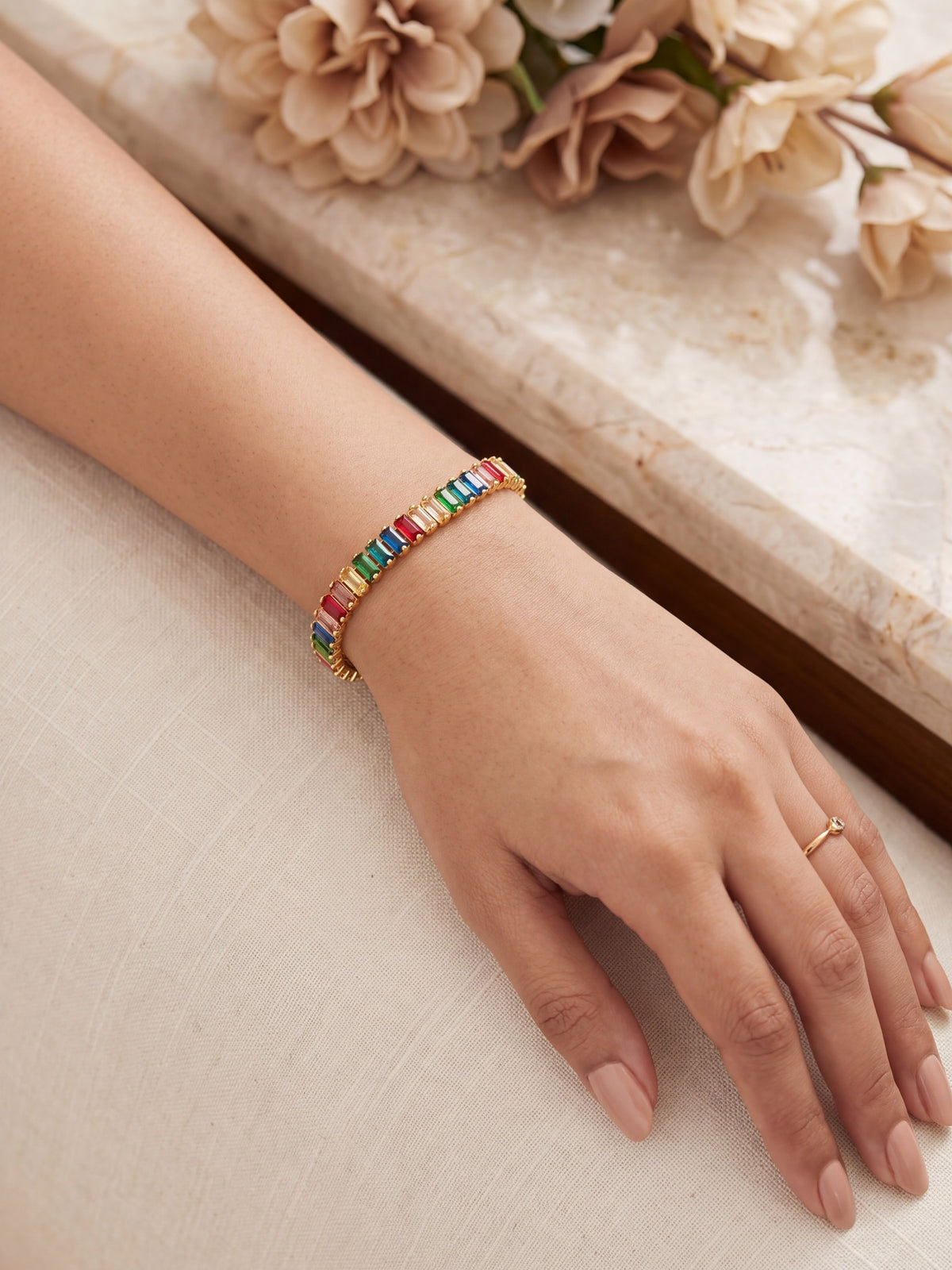 Rainbow Love Crystal Bracelet