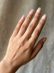 Twin Edge Two-Piece Stackable Ring Set